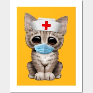 Cute Kitten Nurse Posters and Art